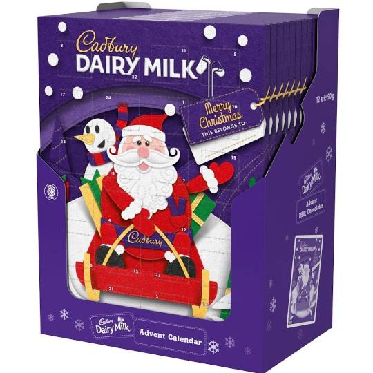 Cadbury Dairy Milk Advent Calendar (Box of 12)