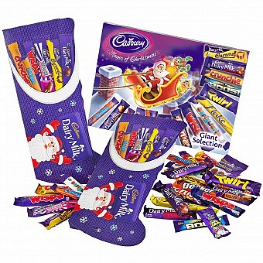 Cadbury Giant Selection Pack & Christmas Stockings