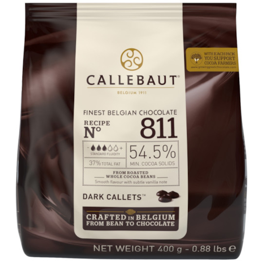 Callebaut Recipe Nº 811 54.6% Dark Callets Dark Chocolate Chips 400g