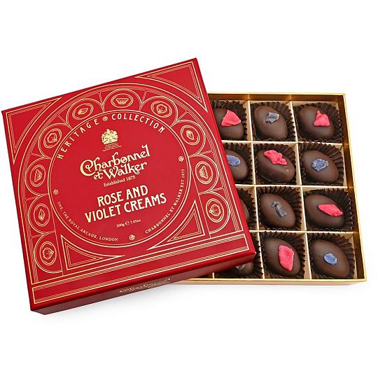 Charbonnel et Walker Rose and Violet Creams Chocolate Box 200g