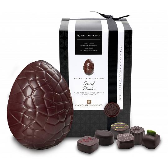 Chocolate Trading Co. Superior Selection Oeuf Noir Dark Chocolate Easter Egg