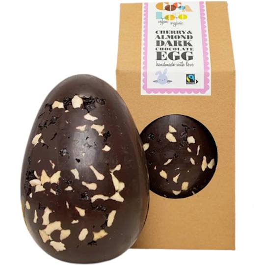 Cocoa Loco Giant Cherry & Almond Dark Chocolate Easter Egg