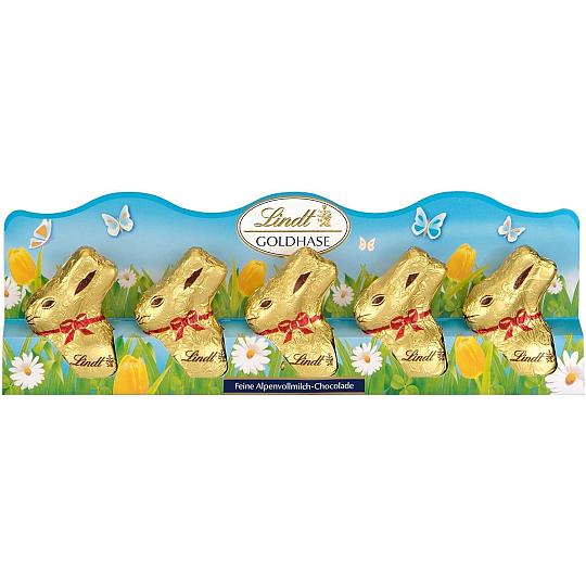 Lindt GOLD BUNNY Pack of 5 Mini Bunnies