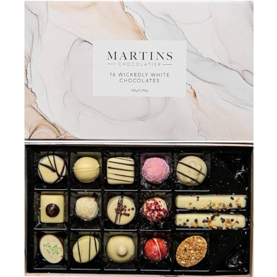 Martin’s Chocolatier 16 Wickedly White Chocolates Chocolate Box