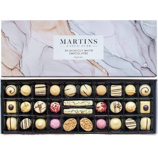 Martin’s Chocolatier 30 Wickedly White Chocolates Signature Range Chocolate Box