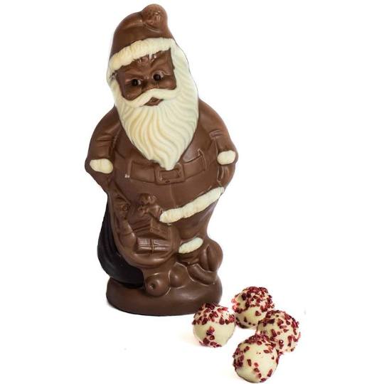 Martin’s Chocolatier Chocolate Santa with Chocolate Truffles