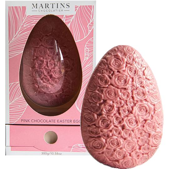 Martin’s Chocolatier “Rose” Thick Pink Chocolate Luxury Easter Egg