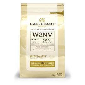Callebaut W2NV White Callets 28% Cocoa White Chocolate Chips 1kg