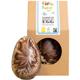 Cocoa Loco Marbled Chocolate Easter Egg with Chocolate Buttons 225g