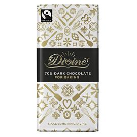 Divine 70% Cocoa Dark Chocolate Bar For Baking 150g