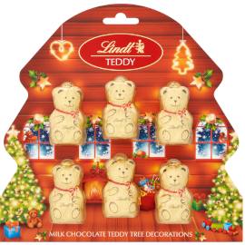 Lindt TEDDY Chocolate Christmas Tree Decorations 60g