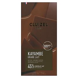 CLUIZEL Kayambe Grand Lait 45% Cacao Milk Chocolate Bar