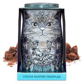 Monty Bojangles “Diamond Empress” Assorted Cocoa Dusted Chocolate Truffles Cat Tin