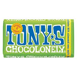 TONY’S CHOCOLONELY 51% almonds sea salt Chocolate Bar 180g