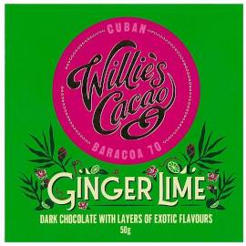 Willie’s Cacao Ginger Lime Dark Chocolate Bar 50g