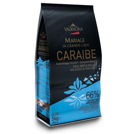 VALRHONA Caraibe 66% Cocoa Couverture Chocolate Chips 3kg