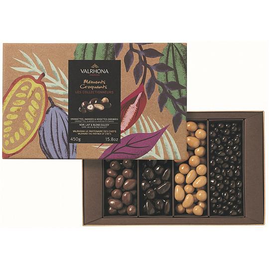 VALRHONA Moments Croquants Les Collectionneurs Chocolate Enrobed Nuts & Fruit Gift Box 450g